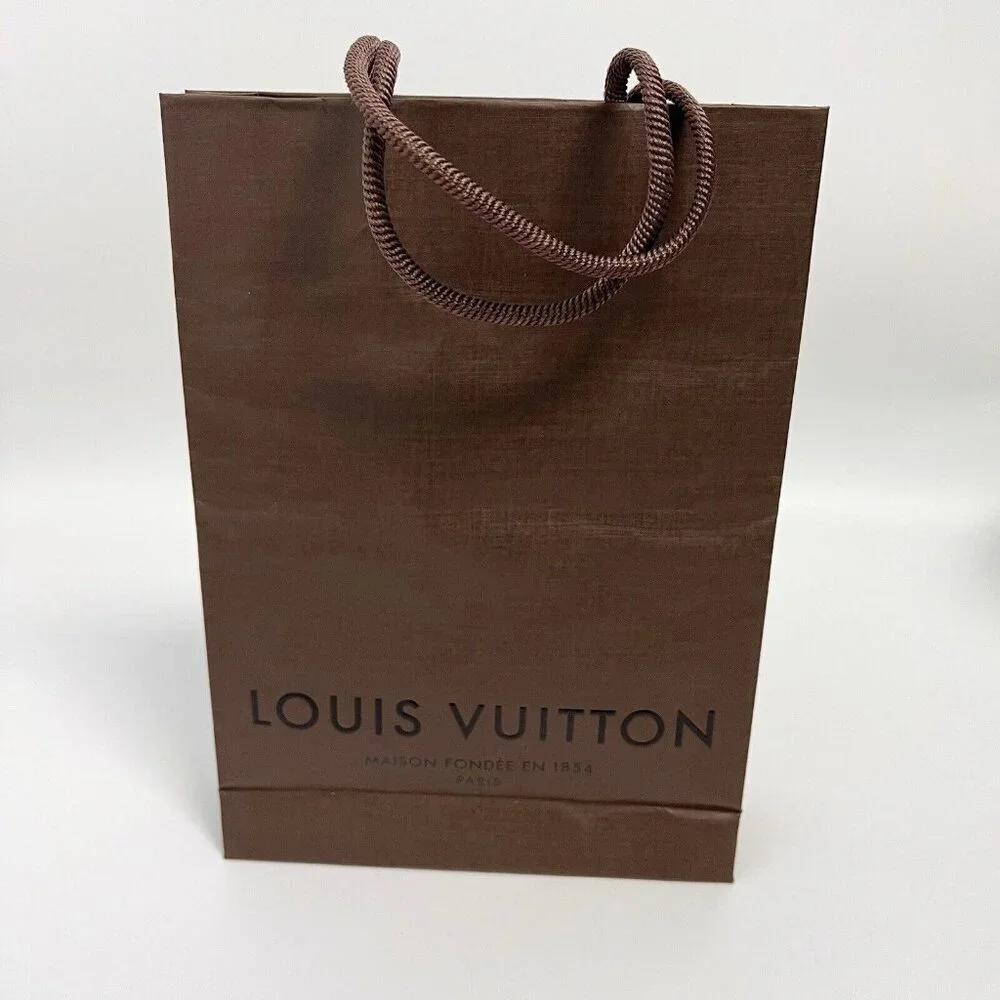 Authentic Louis Vuitton Paper Gift shopping Bag Brown